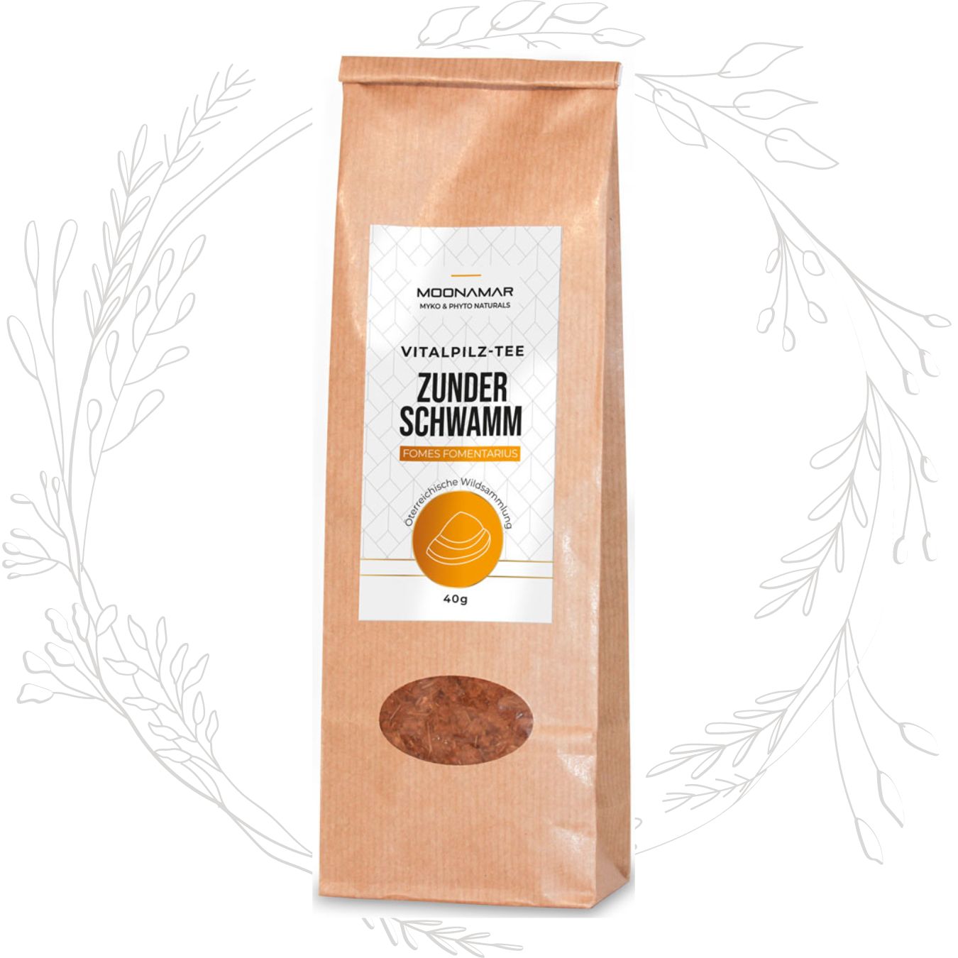 Zunderschwamm fommes fomentarius Fruchtkörper grob gemahlen Zunderschwamm (Fommes fomentarius) Fruchtkörper grob gemahlen - MOONAMAR